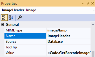 Image item, properties