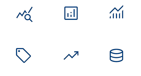 Ejemplos de iconos de funciones utilizados para infografías