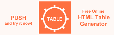 Text “HTML Table Generator”