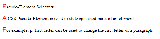 Texto “Resultado renderizado de la aplicación del pseudoselector CSS”