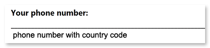 Write-in field with custom label