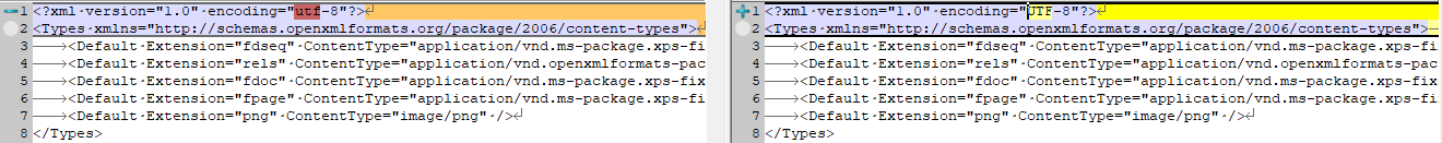 OXPS content-type diff