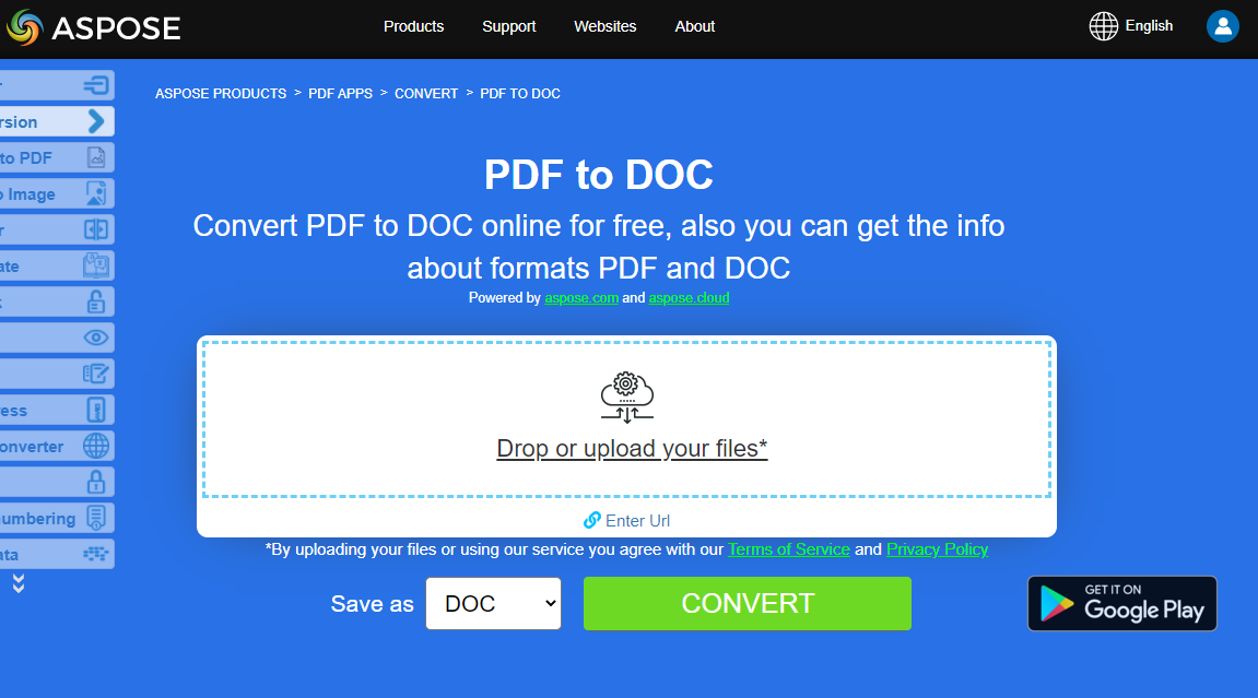 Convert PDF to DOC