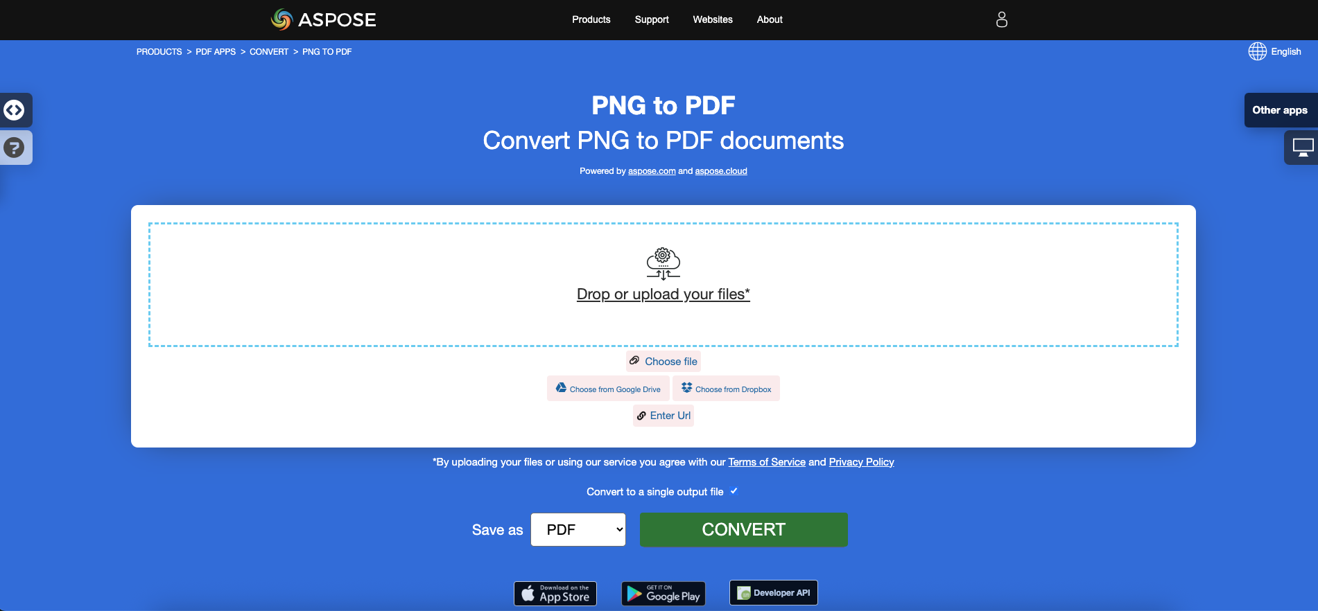 Aspose.PDF Konversi PNG ke PDF menggunakan Aplikasi Gratis