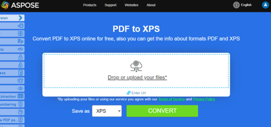 Aspose.PDF Conversão de PDF para XPS com Aplicativo Gratuito