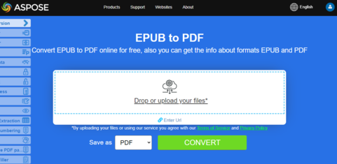 Conversion Aspose.PDF EPUB en PDF avec application gratuite