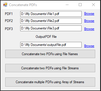 Concatenate method