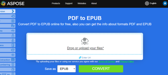 Conversión de Aspose.PDF de PDF a EPUB con aplicación gratuita