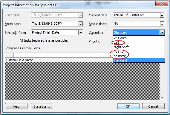 update resource calendar in Microsoft Project