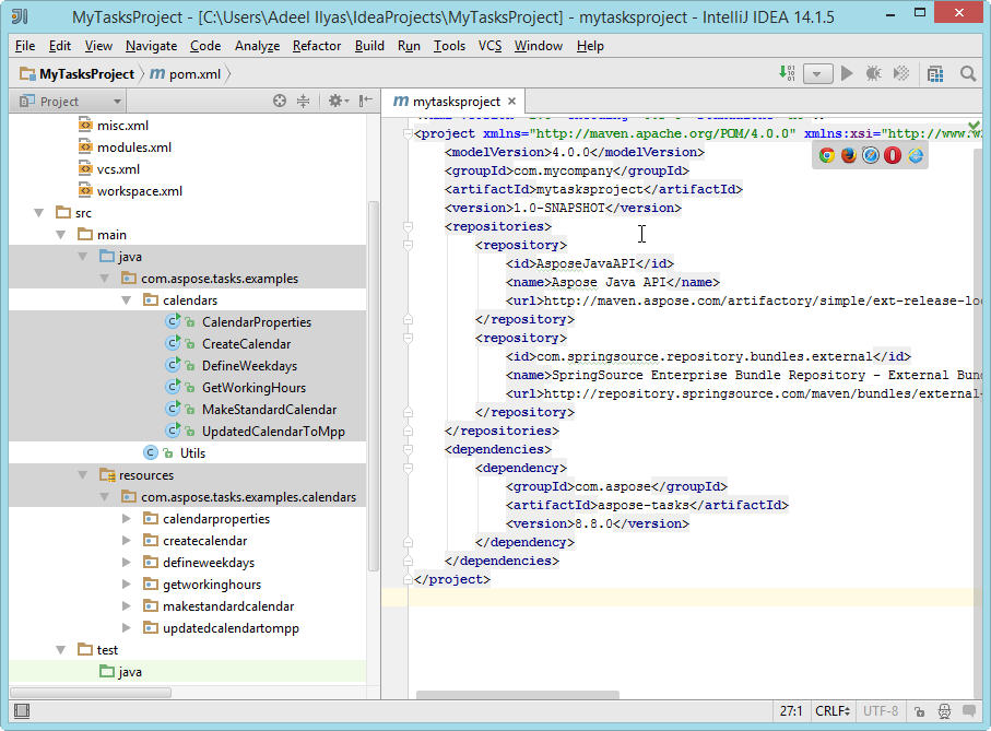 copying of examples for Aspose.Tasks for Java Maven