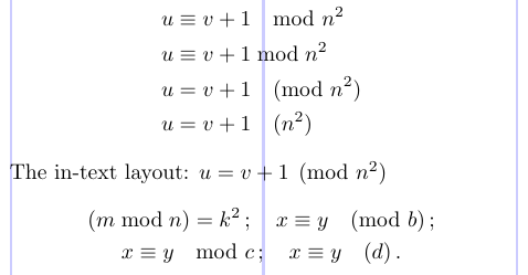 Modular relation