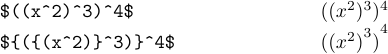 Subscripts and superscripts on a single symbol and on a subformula