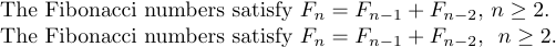 Setting the right spacing between formulas